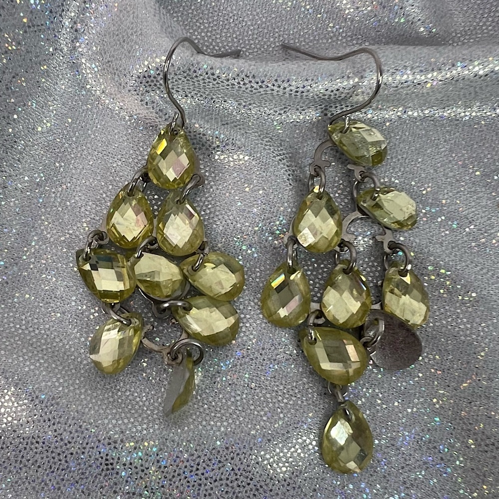 Earrings jewel lemon pudding diamonds Elegant Gold Dangle Earrings